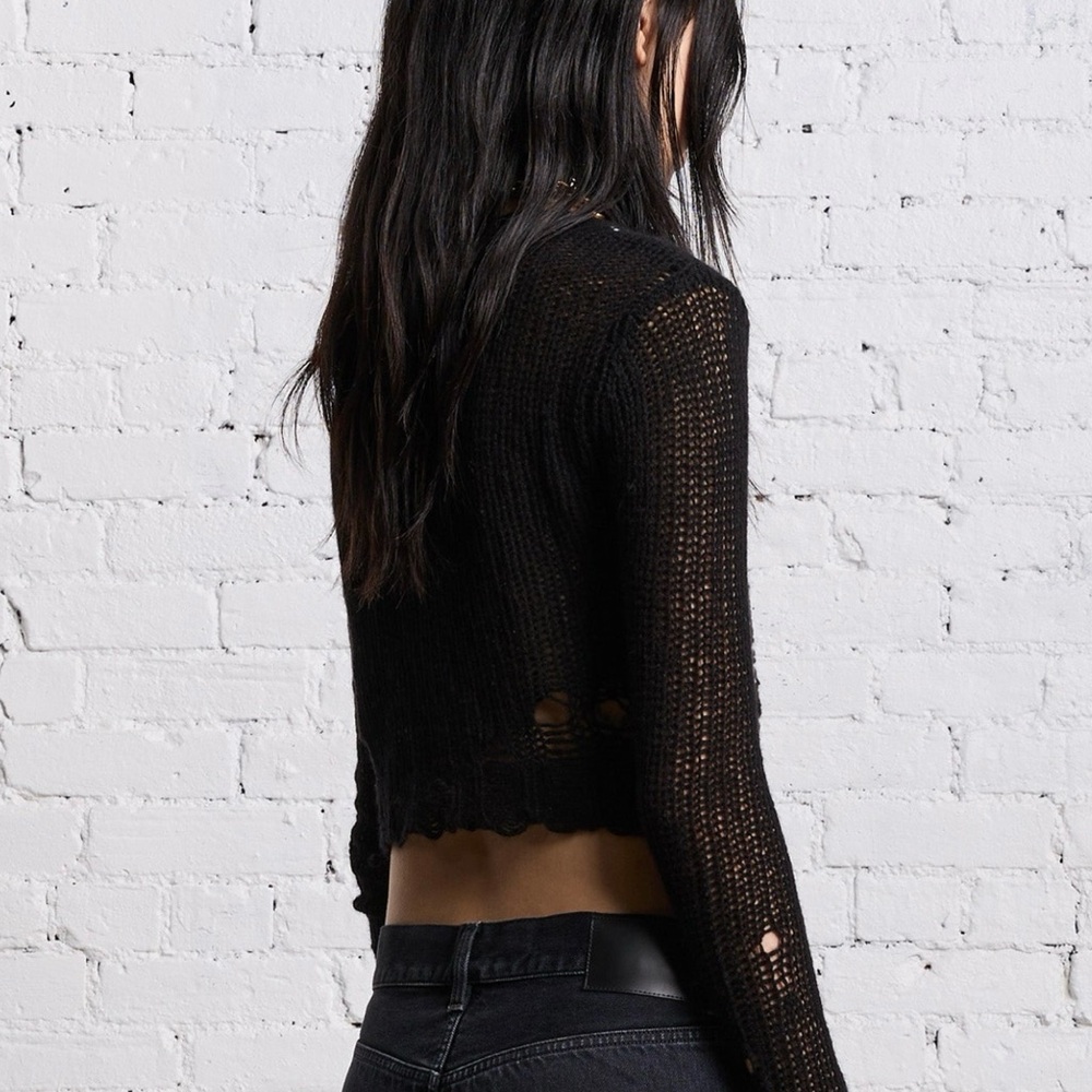 R13 NWT Black Double Layer Cardigan, SMALL - Picture 6 of 10